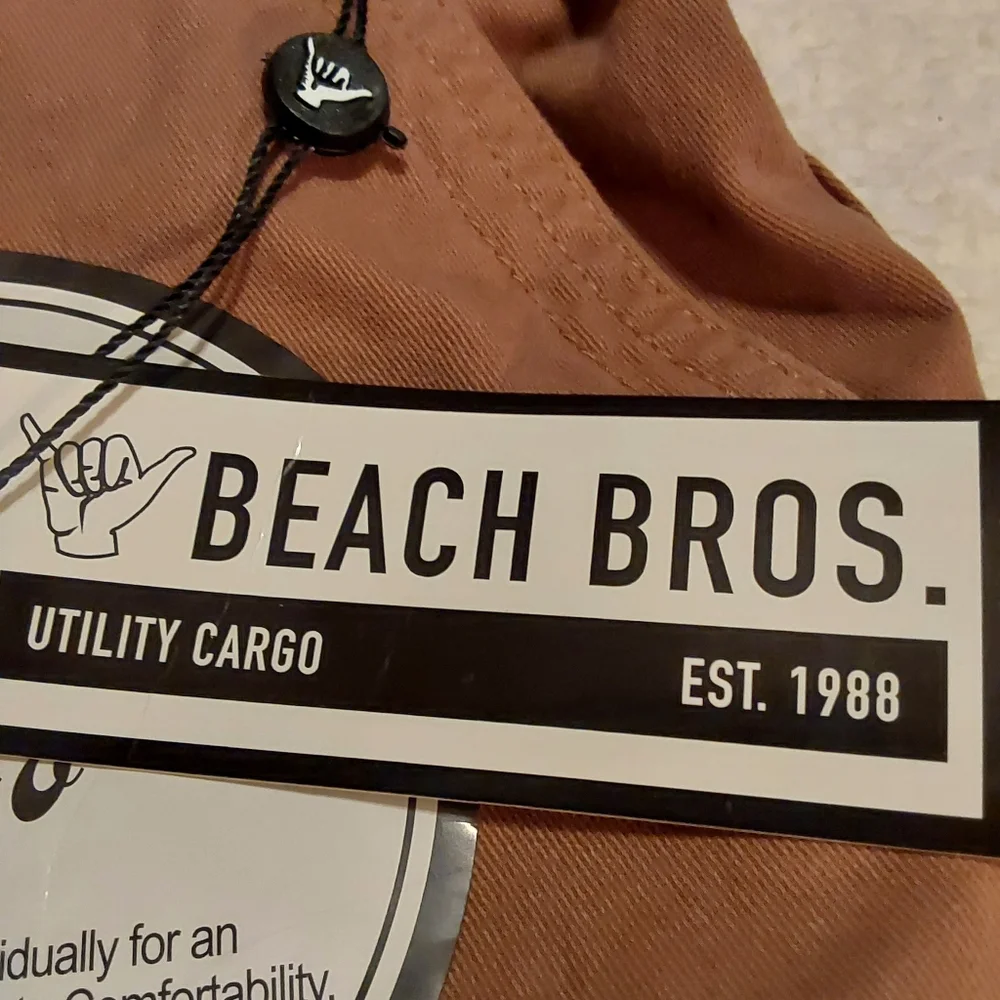 🌺 NWT Mens Beach Bros. Utility Cargo Shorts - Picture 11 of 12